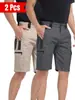 2026 Moda de Rua Masculina de Verão Transfronteiriça Secagem Rápida Versátil Militar Tendência Resistente ao Desgaste Cor Sólida Calças Táticas Atacado
