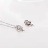 Pendientes de plata de ley S925 camelia conjunto pendientes colgantes 10-18 mm soporte vacío accesorios de perlas DIY outlet de fábrica