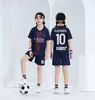 Camisa de Futebol Barcelona Casa Número 10 25-26 para Crianças e Adultos, Impressão Digital, Tamanhos 14-2XL