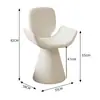 Taburete de Maquillaje Moderno y Sencillo Taburete de Tocador para Dormitorio Silla de Maquillaje Giratoria Silla con Respaldo Estilo Crema Silla para Tocador