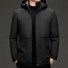 Nova High-end 90 White Duck Down Jacket Jaqueta Masculina com Capuz Meia-idade Casual Negócios À Prova de Frio Engrossado Top Quente