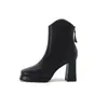 Botas Chelsea Brancas Slim First Encounter Season, Botas Curtas Estilo de Rua, Salto Grosso, Salto Alto, Sola Grossa, Plataforma Impermeável, Novas Botas Femininas Outono/Inverno