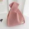 Bolso Tejido de Corte Simple Chic Coreano Bolso Chaleco para Mujer Bolso Abierto de Lana Bolso de Compras Transfronterizo Temu