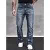 Transfronteiriço 2026 Verão Novo Retrô Americano Lavado Gatinho Jeans Masculino Casual Versátil Slim-Fit Calça Longa