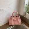Bolso de Mano Pequeño Elegante de Gama Alta para Mujer, Nuevo Verano 2026 Bolso Cruzado Versátil con Patrón Tejido, Bolso Cubo