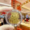 Shuibei Mismo Estilo Oro Puro 999 Pegatina de Teléfono de Oro 2mg Tesoro Pequeño Regalo para Atraer Riqueza Pegatina de Tarjeta de Oro Venta al por Mayor