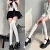 Meias de veludo femininas meias finas para panturrilha pressão meias finas para perna japonesa jk seda branca pura joelho preto
