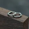 Nuevos pendientes de acero inoxidable de moda transfronterizos, hebilla de oreja redonda de cuerda retorcida creativa, pendientes de personalidad callejeros de moda para hombre, venta al por mayor
