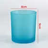 Taza de Vela de Aromaterapia de Fábrica Contenedor de Vela de Vidrio de Color Adornos Decorativos Románticos para Interiores Taza de Portavelas Casera para Bricolaje
