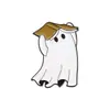 Venta Caliente Transfronteriza Divertida Linda Serie de Fantasmas Blancos Insignia de Metal Traje Combinación Broche de Halloween Pequeño Regalo