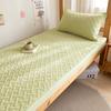 Lençóis de Cama de Algodão Tricotado Tipo A de Verão Ajustados para o Início da Temporada Escolar, Protetor de Colchão de Peça Única para Dormitório Estudantil, Conjunto de Lençóis de Cama Puro de Três Peças