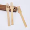 Fábrica de Anji venta al por mayor cuchillo tenedor cuchara de bambú desechables suministros para comida rápida vajilla de bambú