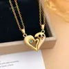 Collar Venta Caliente Transfronteriza Magnético Amor Luna Pareja Collares Accesorios Mujer Versátil Gama Alta Regalo Día de San Valentín