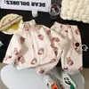Conjunto de Roupa de Casa para Crianças para Meninos e Meninas, Jaqueta de Pijama de Veludo Espesso Reversível e Conjunto Quente de Duas Peças