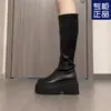 Botas Novas de Inverno 2025 com Sola Grossa, Botas Elásticas Femininas, Botas Slim, Botas de Cavaleiro Hottie Resistentes ao Desgaste Aumentado