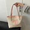 Bolsa Casual Tecida de Palha, Bolsa de Ombro Único Estilo Fresco, Ins2026 Nova Bolsa Saco Fresca de Verão, Bolsa de Mão para Mulheres, Design Vazado