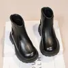 Botas de Invierno para Niñas 2026 Nuevas Botas Cortas Infantiles para Niñas, Botas de Piel para Niños Mayores, Estilo Británico Botas de Princesa Modernas