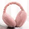 Orejeras Hamburg plegables para mujer, cálidas, portátiles, para hombre y mujer, color liso, a prueba de frío en invierno, engrosadas, extragrandes, de felpa, estilo japonés