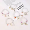 Pulsera de Cristal con Perlas de Canela para Mujer, Estilo Coreano Fresca y Linda, Doble Capa, Pulsera Sencilla Estilo Bosque para Mejor Amiga Estudiante