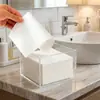 Caja de Almacenamiento con Tapa abatible para Discos de Algodón de Maquillaje Acrílico Transfronteriza Caja de Almacenamiento para Encimera de Baño Caja Organizadora para Toallas de Limpieza