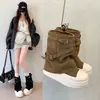 Botines de Tobillo con Suela Gruesa para Mujer que Aumentan la Altura 2026 Otoño Nuevo Estilo Botines Cortos con Hebilla Plataforma que Aumenta la Altura Retro Adelgazantes Botas de Moda