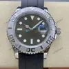 Rolex 126622 Gris Luminoso Calendario Correa de Caucho 40mm Automático Mecánico Reloj de Lujo para Hombre