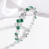 Pulsera para Mujer Moda Europea y Americana Ins Pulsera Nicho Transfronteriza Joyería Pulsera de Acero Inoxidable para Mujer Circonita de Color Diamante Completo Apertura