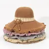 Nuevo Sombrero de Sol de Ala Ancha Protector Solar Monocromático de Verano para Mujer Sombrero de Madre Sombrilla Sombrero de Paja Sombrero de Verano Sombrero de Pescador