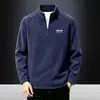 Nuevo Sudadera de Invierno Otoño 2026 para Hombre, Media Cremallera, Cuello Alto, Protección contra el Frío, Cálida
