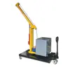 Guindaste Hidráulico Manual Pequeno de 1-2 Toneladas Guindaste Telescópico de Braço Único Máquina de içamento Móvel com Rotação de 360 Graus