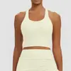 Nuevo Estilo Espalda Cruzada Secado Rápido Transpirable Racerback Sujetador Alta Elasticidad Top de Yoga Deporte Correr Fitness Chaleco Ajustado