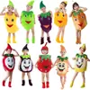 Figurinos de Performance Frutícola para Palco Infantil Mirtilo Pêssego Pitaya Personagem Cosplay Mangostão Uva Figurinos de Performance