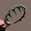Faixa de Cabelo de Luxo de Alta Qualidade com Dentes, Antiderrapante, para Lavar o Rosto, Acessório de Cabelo de Tecido Ondulado Feminino, Novo Modelo 2026