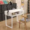 Mesa para Uñas, Estación de Uñas Retro Económica Individual/Doble/Triple, Mesa para Uñas con Soporte para Lámpara, Mesa para Salón de Uñas