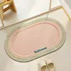 Tapetes de Chão Falsos de Linho Estilo Japonês e Coreano para Banheiro, Entrada de Casa, Tapetes Tecidos Absorventes de Água de Secagem Rápida, Tapetes para Box de Banho