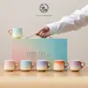 Juego de Tazas Maestras con Gradiente de Colores Taza Pequeña de Café Juego de Té Kung Fu Taza de Té con Asa Tazón de Té Taza de Degustación Juego en Caja de Regalo