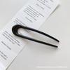 Pinza para el cabello en forma de U Elegante y Elegante Estilo Coreano Pinza para el cabello de Acrílico ins Pinza para el cabello de Disco Combinable para el Día a Día Adorno para la Cabeza