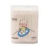 Hisopos de Algodón Delgados con Palito de Papel para Bebé 200 Piezas en Caja Hisopos de Algodón Absorbente Hisopos de Algodón para Niños Hisopos de Algodón Desechables con Palito de Papel para Bebé