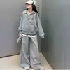 Conjunto de Ropa para Niña Otoño 2026 Nuevo Casual Deportivo Ropa Grande Infantil Moda Sudadera con Capucha y Conjunto de Pantalones