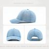 Gorra de Béisbol de Mezclilla con Visera para Primavera y Verano, Versión Ligera, Color Puro, Casual, que Muestra la Cara, Pequeña, Versátil, Sombrero de Sol con Logo