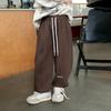 Pantalones casuales de otoño e invierno 2023 para niños, pantalones cálidos con forro polar para bebés, pantalones deportivos rectos de estilo suelto para niñas