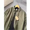 Camisa Verde Militar de Manga Larga para Hombre, Nueva Camisa de Trabajo Estilo Americano para Primavera y Otoño, Top Versátil Casual Holgado de Moda para Hombre