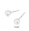 Pendientes de Perla de Plata Pura S999 para Mujer, Pendientes Perforados, Pendientes para Dormir, No Necesitan Quitar Tornillos, Pequeños Accesorios de Clavo para Cartílago Auricular