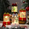 Decoraciones navideñas lámpara de cristal brillante adornos nuevo Papá Noel luz nocturna bolsa de regalo de Navidad luz de viento pequeña