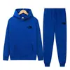 Conjunto de Dos Piezas de Sudaderas con Capucha de Manga Larga y Pantalones Deportivos Casuales para Hombre y Mujer, Transfronterizo para Primavera y Otoño, Amazon Europeo y Americano