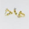 Japonês e Coreano Novo Clipe de Orelha de Parafuso Diamante 4mm Zircônia Banhado a Ouro Cor Preservação Clipe de Orelha Acessórios de Brincos