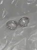 Pendientes de Zirconia de Diseño Único Que No Necesitan Quitarse al Dormir, Pendientes de Plata 925, Pendientes de Moda y Exquisitos para Mujer
