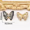 Botones metálicos de colores botones con forma de mariposa pintados al óleo botones decorativos para abrigo de lana gruesa botones para suéter botones para abrigo traje