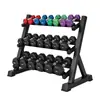 Suporte para halteres, adequado para uso doméstico e comercial, prateleira de armazenamento de halteres, rack de academia, rack de armazenamento de equipamentos, ajustável