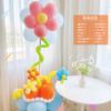 Diseño de Escena de Cumpleaños Flores Globos Día del Niño Columna Flotante Picnic al Aire Libre Fiesta Decoración de Jardín de Infancia